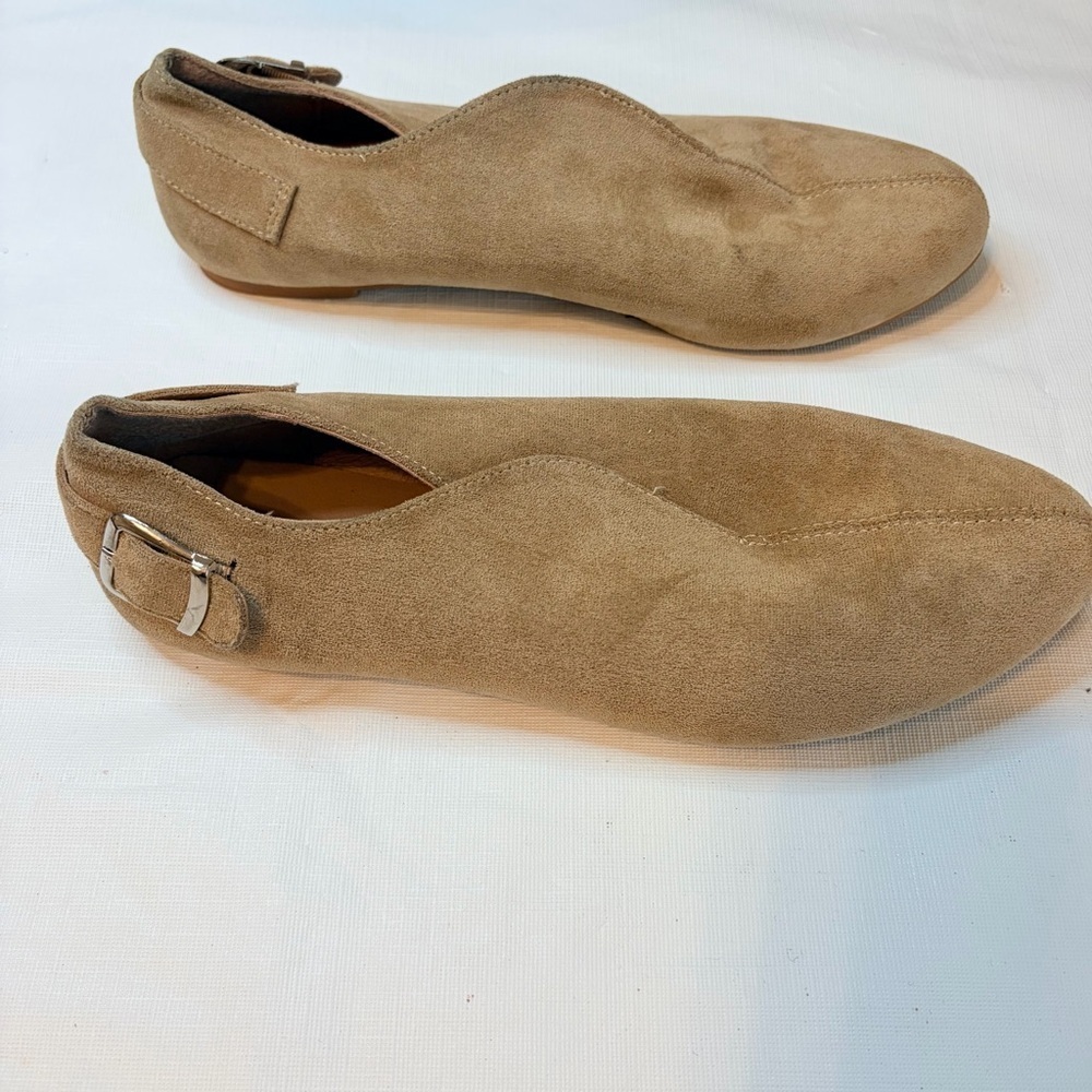 Joinall Women's Tan Suede Loafers - Picture 3 of 9